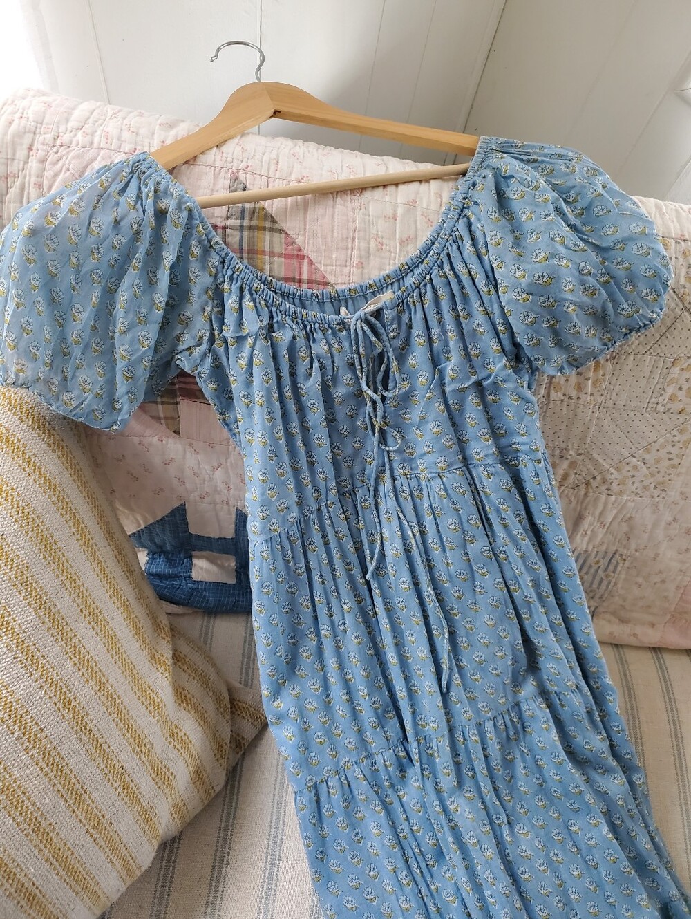 Daughters Of India Sita Dress In Bluebell - Picture 5 of 5